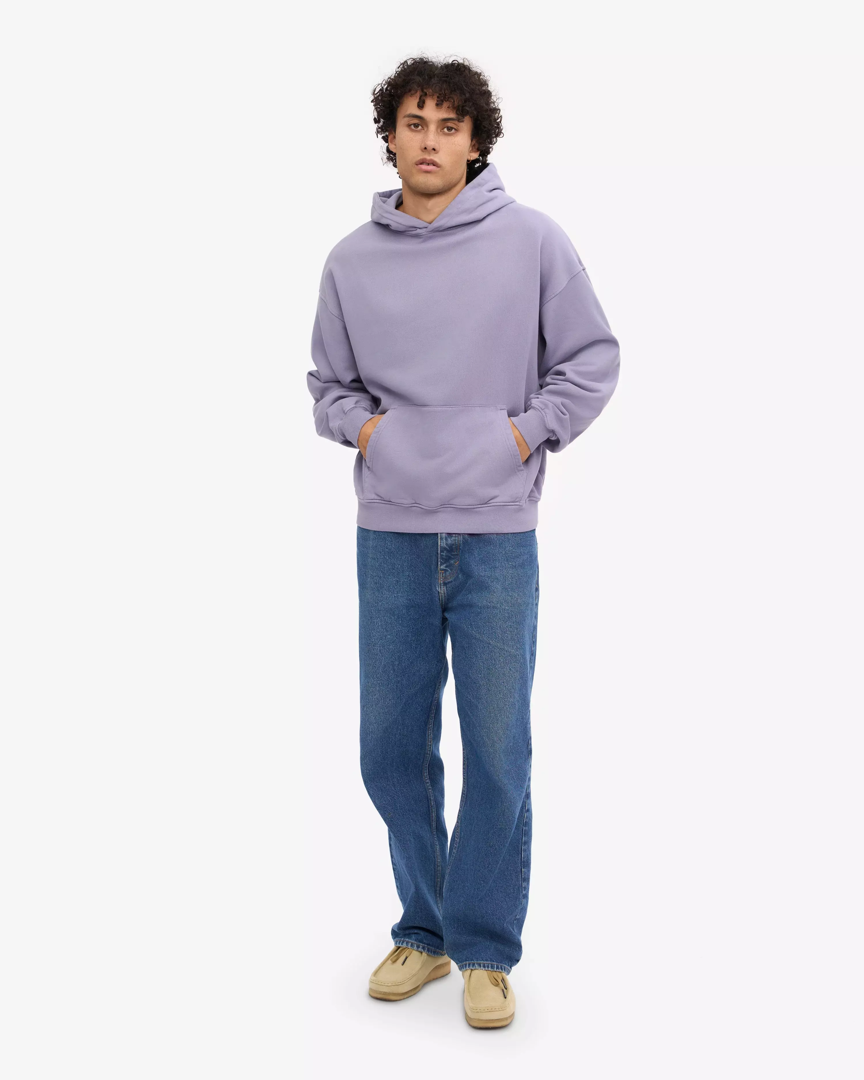 Colorful Standard Purple Jade Organic Oversized Hood Herren helllila
